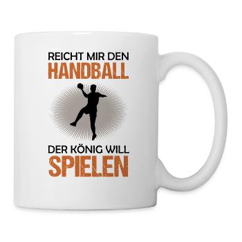 Handball Handballer Cooler Spruch Geschenk Herren - Tasse - Weiß - Rechts