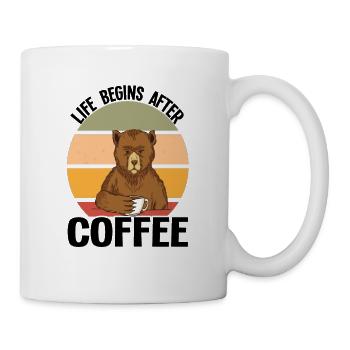 Kaffee Kaffeetrinker Nachtaktiv Büro Geschenk - Tasse - Weiß - Rechts