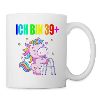 40 Jahre Einhorn ich bin 39+ 40. Geburtstag - Tasse - Weiß - Rechts