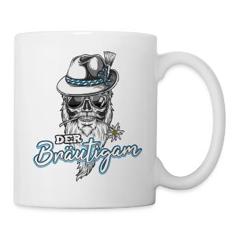 JGA Männer Junggesellenabschied Tracht Bayern Berg - Tasse - Weiß - Rechts