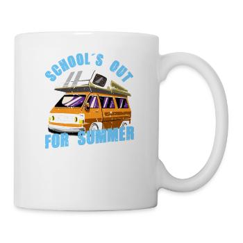 Schools out campers for students & teachers holidays - Mug - white - Right