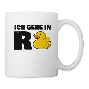 Rente Ente Rentneneintritt Ruhestand Rentner - Tasse - Weiß - Rechts