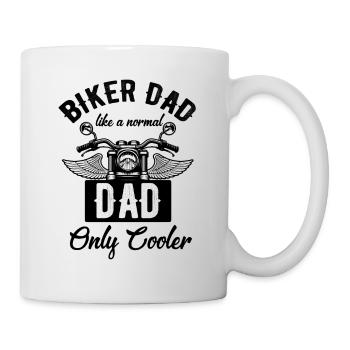 Biker Dad Like A Normal Dad Only Cooler - Mug - white - Right