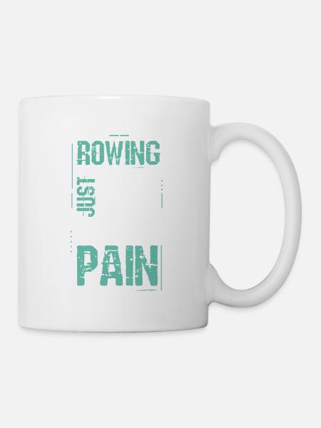 No Halftime No Timeouts Rowing - Mug - white