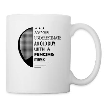 Never Underestimate An Old Fencing Guy Fechten - Mug - white - Right