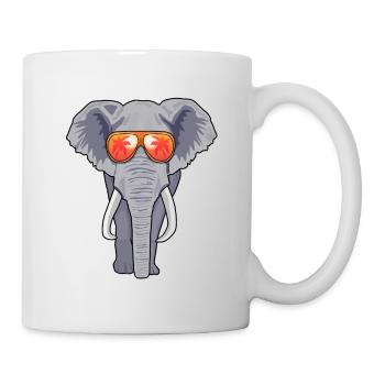 Elephant sunglasses summer - Mug - white - Right