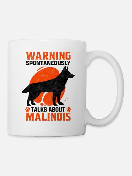 Parlez spontanément du Malinois Berger Belge - Mug blanc - blanc