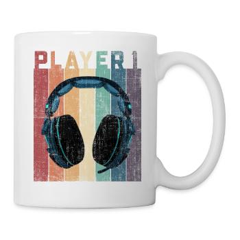 Player 1 Gaming partnerlook headphones - Mug - white - Right