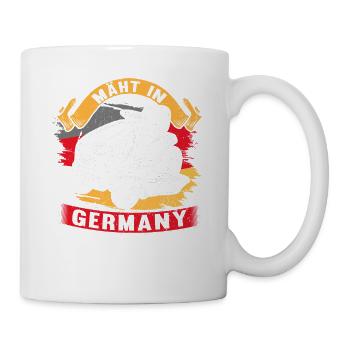 Rasentraktor rasen Mäht in Germany Geschenk design - Tasse - Weiß - Rechts