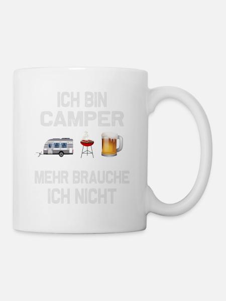 Ich bin Camper, Camping-Design - Tasse - Weiß