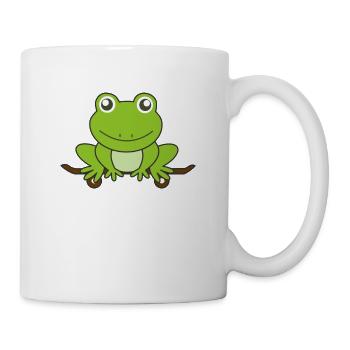 Frog on skatebo bike funny animal skater - Mug - white - Right