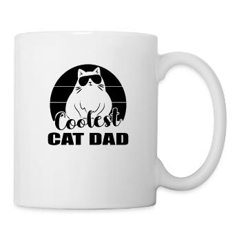 Coolest Cat Dad Amoureux de chats hommes - Mug blanc - blanc - Droite