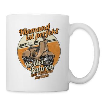 Niemand Ist Perfekt Witziges Statement - Tasse - Weiß - Rechts