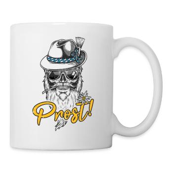 Prost Ersatz Tracht mei Lederhosn Bier - Tasse - Weiß - Rechts