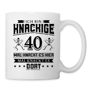 40 Geburtstag Mann - Tasse - Weiß - Rechts