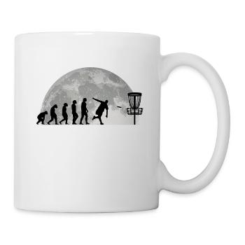 Discgolf Evolution Mond Wurfscheibe Disc Golf - Tasse - Weiß - Rechts