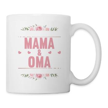Ich habe zwei Titel Mama und Oma und ich Rocke sie - Tasse - Weiß - Rechts
