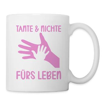 Tante und Nichte beste Freundinnen fürs Leben - Tasse - Weiß - Rechts