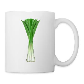 Leek Vegetable Harvest Garden Leek Onions Kitchen - Mug - white - Right