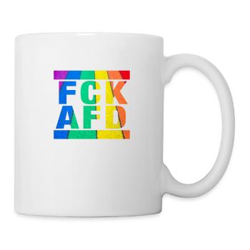 Contre les nazis - FCK AFD - Contre la droite - LGBTQ - Mug blanc - blanc - Droite