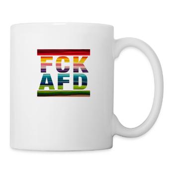 Contre les nazis - FCK AFD - Contre la droite - LGBTQ - Mug blanc - blanc - Droite