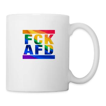 Contre les nazis - FCK AFD - Contre la droite - LGBTQ - Mug blanc - blanc - Droite