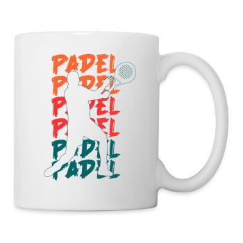 Padel Padel Padel Tennis - Tasse - Weiß - Rechts