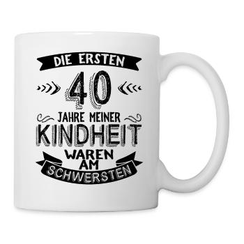 40 Geburtstag Mann - Tasse - Weiß - Rechts