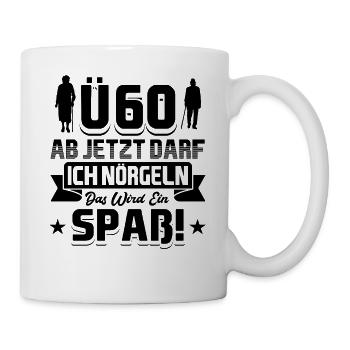 60 Geburtstag Mann - Tasse - Weiß - Rechts