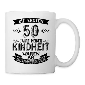 50 Geburtstag Mann - Tasse - Weiß - Rechts