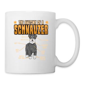 Cadeau d'anatomie pour amoureux des chiens Schnauzer - Mug blanc - blanc - Droite