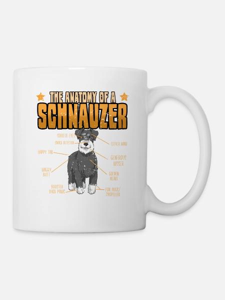 Dog Schnauzer Dog Lover Anatomy Gift - Mug - white