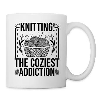 Knitting The Coziest Addiction - Mug - white - Right