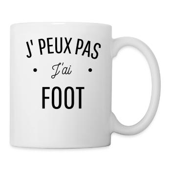 je peux pas j, ai foot cadeau humour france euro - Mug blanc - blanc - Droite