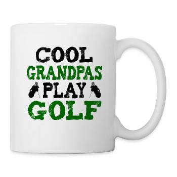Cool grandpas play golf - Mug - white - Right