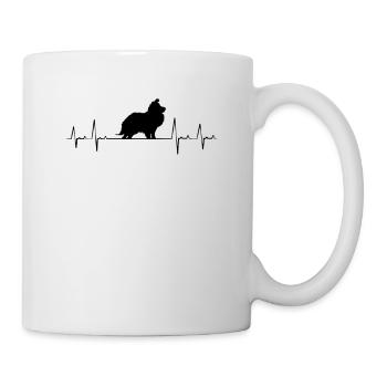 Shetland Sheepdog Heartbeat Sheltie Gift - Mug - white - Right