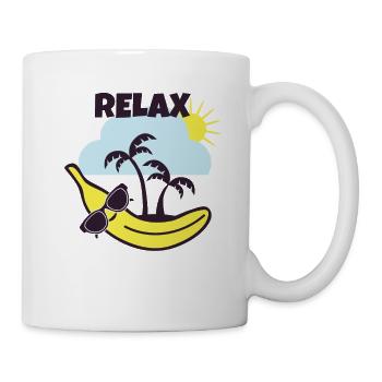 Banane entspannen - Tasse - Weiß - Rechts