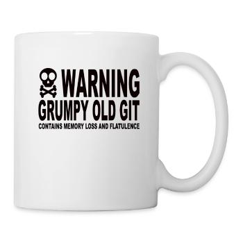Warning Grumpy Old Git - Tasse - Weiß - Rechts