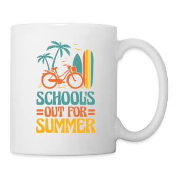 School's out for summer, funny retro teachers - Mug - white - Right