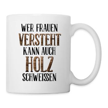 Schreiner Tischler Zimmere Handwerker Sägen - Tasse - Weiß - Rechts