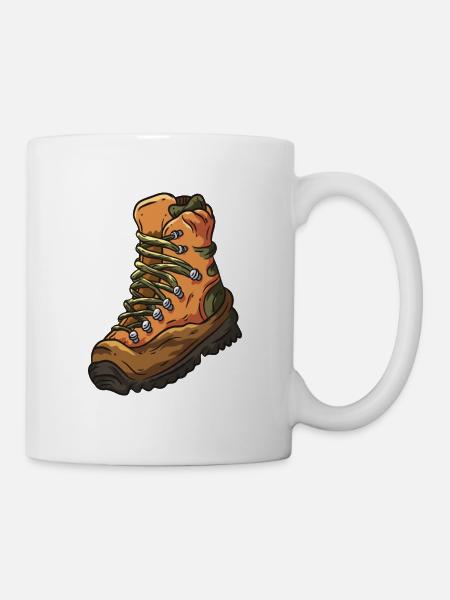 Wanderschuh Wandern - Tasse - Weiß