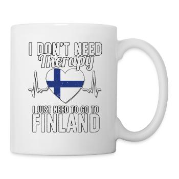 Finland flag I Finnish Souvenirs - Mug - white - Right