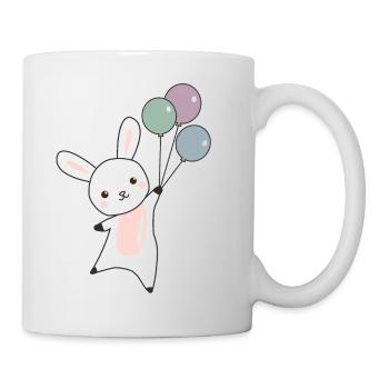 flies balloons top cute animals for children - Mug - white - Right