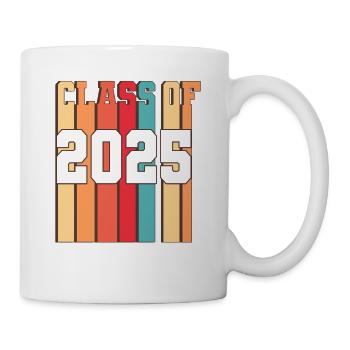 Class of 2025 Schule Abschluss Diplom Vintage - Tasse - Weiß - Rechts