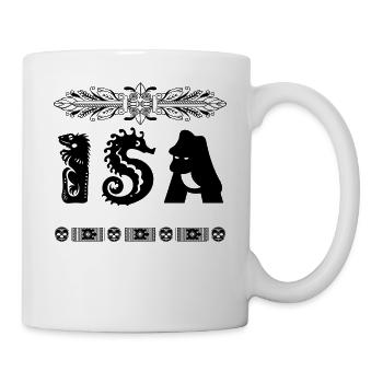 ISA Jungen Name personalisiertes - Tasse - Weiß - Rechts