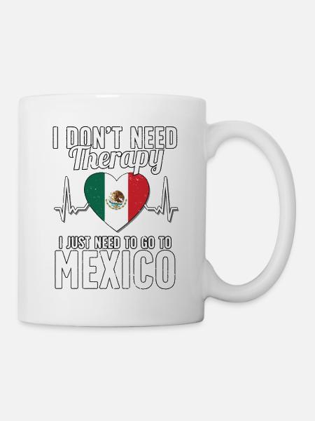 Mexico flag I Mexican Souvenirs - Tasse - Weiß