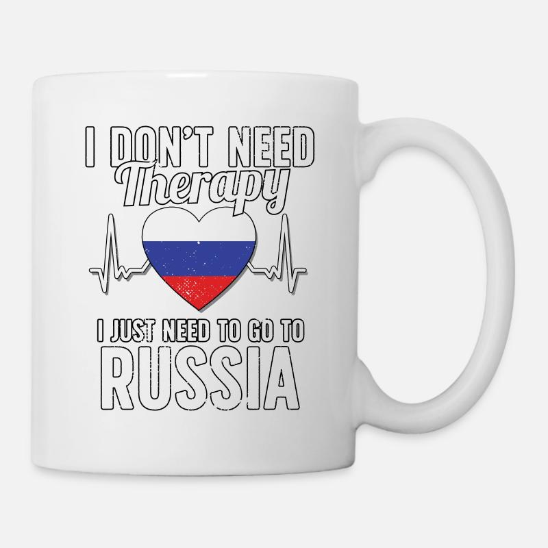 Russia flag I Russian Souvenirs - Mug blanc - blanc