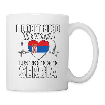 Serbia flag I Serbian Souvenirs - Tasse - Weiß - Rechts