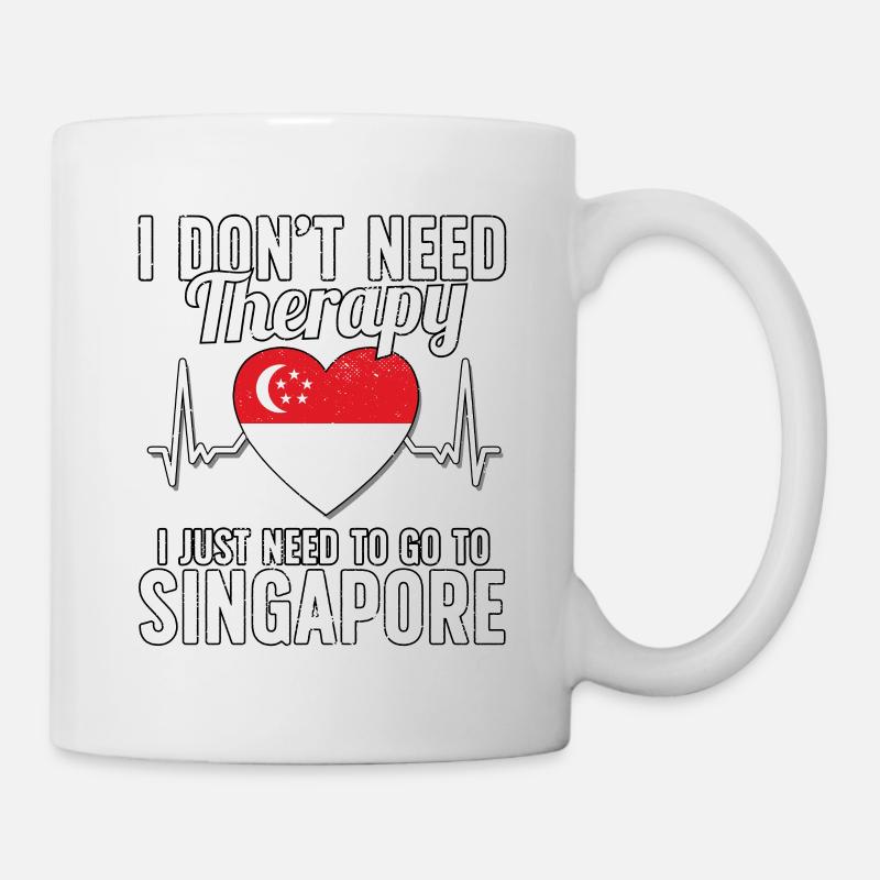 Singapore flag I Singapore Souvenirs - Mug - white