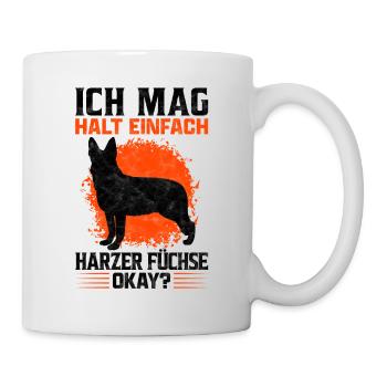 Ich mag halt Harzer Fuchs Hütehund Spruch - Tasse - Weiß - Rechts